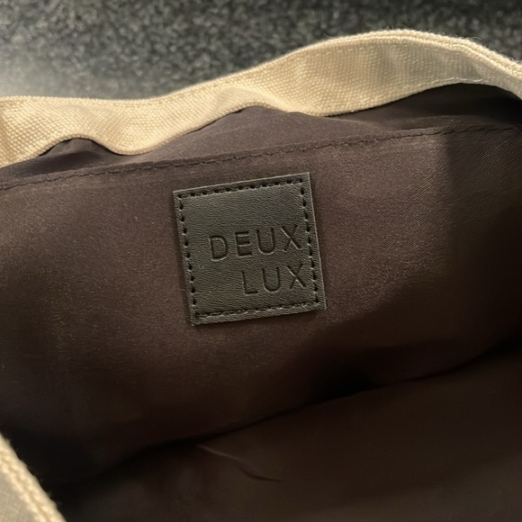 Deux Lux: Canvas Backpack with Vegan Leather Trim - Picture 9 of 16